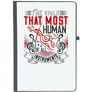                       UDNAG Ruled Notebook Diary 'Music Violin | The violin that most human of all instruments', [A5 80Pages 80GSM]                                              