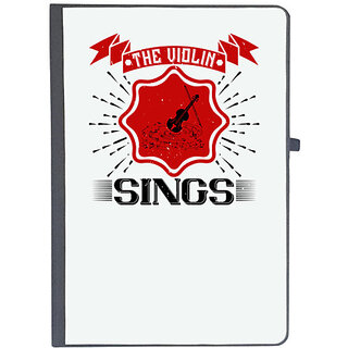                       UDNAG Ruled Notebook Diary 'Music Violin | The violin sings', [A5 80Pages 80GSM]                                              
