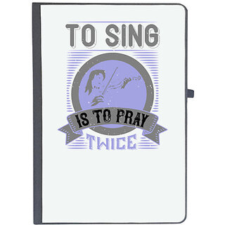                      UDNAG Ruled Notebook Diary 'Music Violin | To sing is to pray twice', [A5 80Pages 80GSM]                                              
