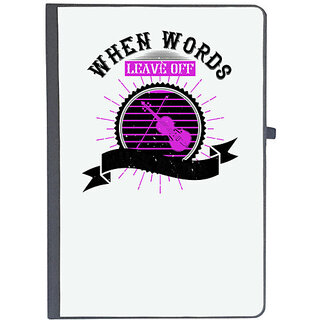                       UDNAG Ruled Notebook Diary 'Music Violin | When words leave off, music begins', [A5 80Pages 80GSM]                                              