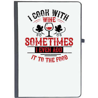                       UDNAG Ruled Notebook Diary 'Wine | I COOK WITH WINE', [A5 80Pages 80GSM]                                              