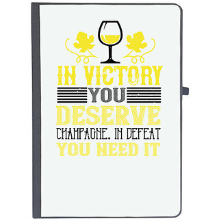                       UDNAG Ruled Notebook Diary 'Wine | In victory you deserve', [A5 80Pages 80GSM]                                              