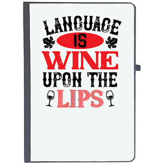                       UDNAG Ruled Notebook Diary 'Wine | Language is wine upon the', [A5 80Pages 80GSM]                                              