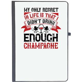                       UDNAG Ruled Notebook Diary 'Wine | My only regret in life is that I', [A5 80Pages 80GSM]                                              