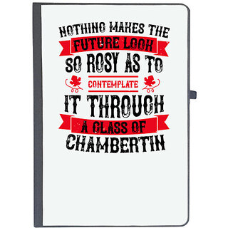                       UDNAG Ruled Notebook Diary 'Wine | Nothing makes the future look so rosy as to', [A5 80Pages 80GSM]                                              