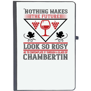                       UDNAG Ruled Notebook Diary 'Wine | Nothing makes the future', [A5 80Pages 80GSM]                                              