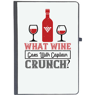                       UDNAG Ruled Notebook Diary 'Wine | What wine goes with captain crunch', [A5 80Pages 80GSM]                                              