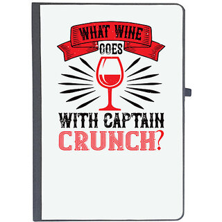                       UDNAG Ruled Notebook Diary 'Wine | What wine goes with captain', [A5 80Pages 80GSM]                                              
