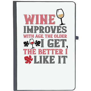                       UDNAG Ruled Notebook Diary 'Wine | Wine improves with age the older', [A5 80Pages 80GSM]                                              