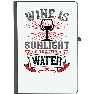                       UDNAG Ruled Notebook Diary 'Wine | Wine is sunlight', [A5 80Pages 80GSM]                                              