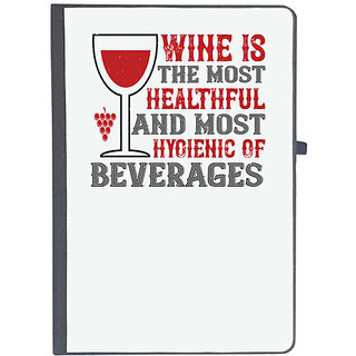                       UDNAG Ruled Notebook Diary 'Wine | Wine is the most healthful and most hygienic of', [A5 80Pages 80GSM]                                              