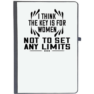                       UDNAG Ruled Notebook Diary 'Womens Day | I think the key is for women not to set any limits', [A5 80Pages 80GSM]                                              