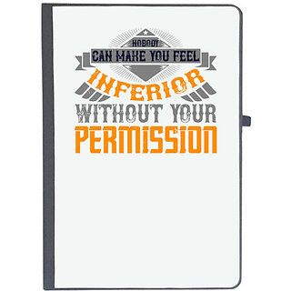                       UDNAG Ruled Notebook Diary 'Womens Day | Nobody can make you feel inferior without your permission', [A5 80Pages 80GSM]                                              
