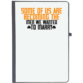                       UDNAG Ruled Notebook Diary 'Womens Day | Some of us are becoming the men we wanted to marry', [A5 80Pages 80GSM]                                              