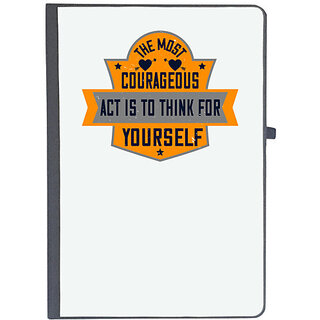                       UDNAG Ruled Notebook Diary 'Womens Day | The most courageous act is to think for yourself', [A5 80Pages 80GSM]                                              