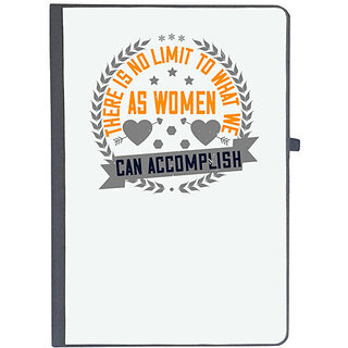                       UDNAG Ruled Notebook Diary 'Womens Day | There is no limit to what we, as women, can accomplish', [A5 80Pages 80GSM]                                              
