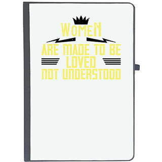                       UDNAG Ruled Notebook Diary 'Womens Day | Women are made to be loved, not understood', [A5 80Pages 80GSM]                                              