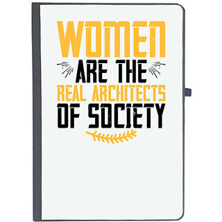                       UDNAG Ruled Notebook Diary 'Womens Day | Women are the real architects of society', [A5 80Pages 80GSM]                                              