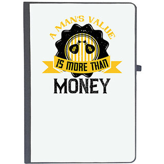                       UDNAG Ruled Notebook Diary 'Job | A man's value is more than money', [A5 80Pages 80GSM]                                              