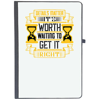                       UDNAG Ruled Notebook Diary 'Job | Details matter, it's worth waiting to get it right', [A5 80Pages 80GSM]                                              