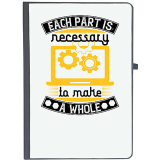                       UDNAG Ruled Notebook Diary 'Job | Each part is necessary to make a whole', [A5 80Pages 80GSM]                                              