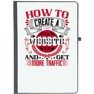                       UDNAG Ruled Notebook Diary 'Job | How to create a website and get more traffic', [A5 80Pages 80GSM]                                              