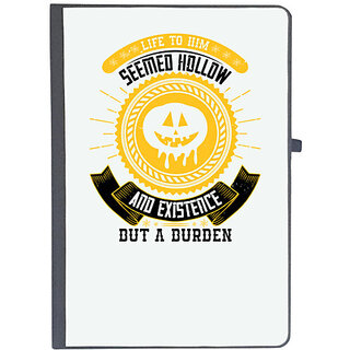                       UDNAG Ruled Notebook Diary 'Job | Life to him seemed hollow, and existence but a burden', [A5 80Pages 80GSM]                                              
