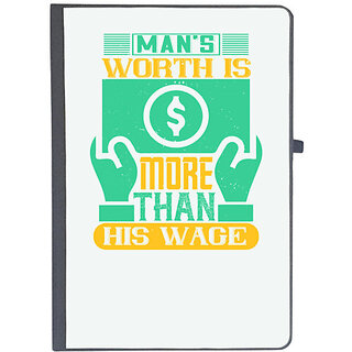                       UDNAG Ruled Notebook Diary 'Job | Man's worth is more than his wage', [A5 80Pages 80GSM]                                              