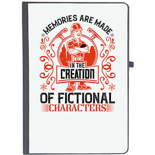                       UDNAG Ruled Notebook Diary 'Job | Memories are made in the creation of fictional characters', [A5 80Pages 80GSM]                                              
