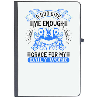                       UDNAG Ruled Notebook Diary 'Job | give me enough grace for my daily work', [A5 80Pages 80GSM]                                              
