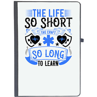                       UDNAG Ruled Notebook Diary 'Job | The life so short, the craft so long to learn', [A5 80Pages 80GSM]                                              