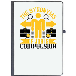                       UDNAG Ruled Notebook Diary 'Job | The Synonyms of Job is Compulsion', [A5 80Pages 80GSM]                                              