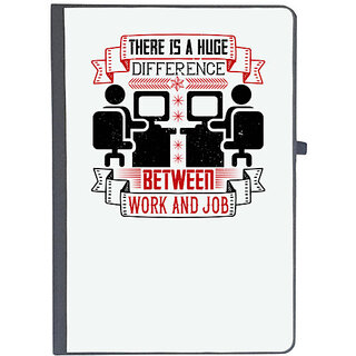                       UDNAG Ruled Notebook Diary 'Job | There is a huge difference between work and job', [A5 80Pages 80GSM]                                              