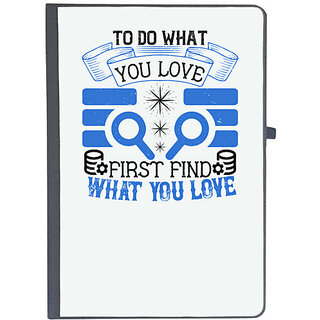                       UDNAG Ruled Notebook Diary 'Job | To do what you love first find what you love', [A5 80Pages 80GSM]                                              