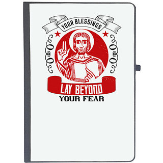                       UDNAG Ruled Notebook Diary 'Job | Your blessings lay beyond your fear', [A5 80Pages 80GSM]                                              