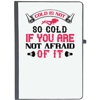                       UDNAG Ruled Notebook Diary 'Skiing | Cold is not so cold if you are not afraid of it', [A5 80Pages 80GSM]                                              