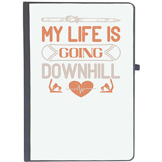                       UDNAG Ruled Notebook Diary 'Skiing | My life is going downhill', [A5 80Pages 80GSM]                                              