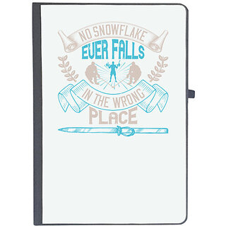                       UDNAG Ruled Notebook Diary 'Skiing | No snowflake ever falls in the wrong place', [A5 80Pages 80GSM]                                              