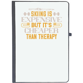                       UDNAG Ruled Notebook Diary 'Skiing | Skiing is expensive, but its cheaper than therapy', [A5 80Pages 80GSM]                                              