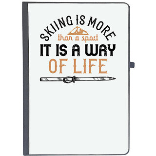                       UDNAG Ruled Notebook Diary 'Skiing | Skiing is more than a sport, it is a way of life', [A5 80Pages 80GSM]                                              