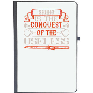                       UDNAG Ruled Notebook Diary 'Skiing | Skiing is the conquest of the useless', [A5 80Pages 80GSM]                                              