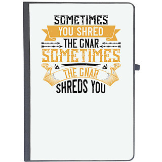                       UDNAG Ruled Notebook Diary 'Skiing | Sometimes you shred the gnar; sometimes the gnar shreds you', [A5 80Pages 80GSM]                                              