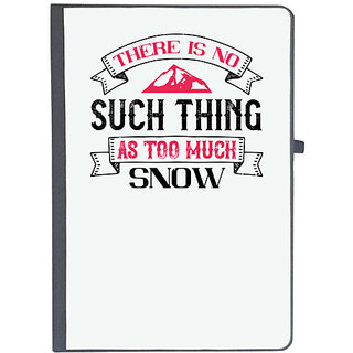                       UDNAG Ruled Notebook Diary 'Skiing | There is no such thing as too much snow', [A5 80Pages 80GSM]                                              