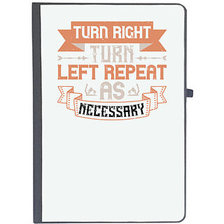                       UDNAG Ruled Notebook Diary 'Skiing | Turn right. Turn left. Repeat as necessary', [A5 80Pages 80GSM]                                              