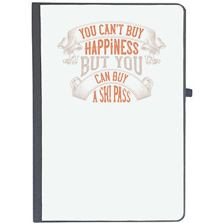                       UDNAG Ruled Notebook Diary 'Skiing | You cant buy happiness, but you can buy a ski pass', [A5 80Pages 80GSM]                                              