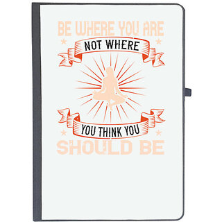                       UDNAG Ruled Notebook Diary 'Yoga | be where you not where you think you should be', [A5 80Pages 80GSM]                                              