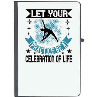                       UDNAG Ruled Notebook Diary 'Yoga | Let your practice be a celebration of life', [A5 80Pages 80GSM]                                              