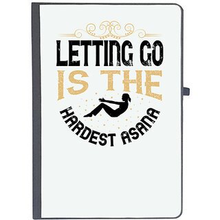                       UDNAG Ruled Notebook Diary 'Yoga | Letting go is the hardest asana 01', [A5 80Pages 80GSM]                                              