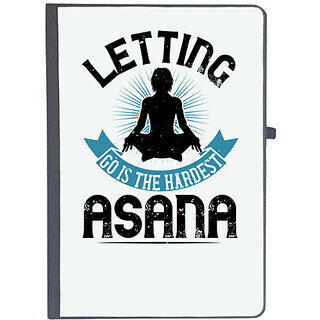                       UDNAG Ruled Notebook Diary 'Yoga | Letting go is the hardest asana', [A5 80Pages 80GSM]                                              