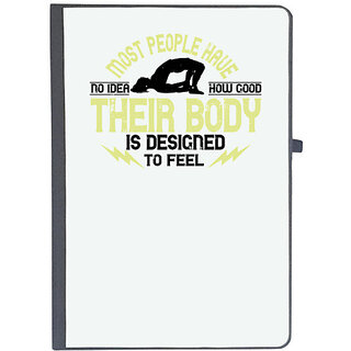                       UDNAG Ruled Notebook Diary 'Yoga | Most people have no idea how good their body is designed to feel', [A5 80Pages 80GSM]                                              
